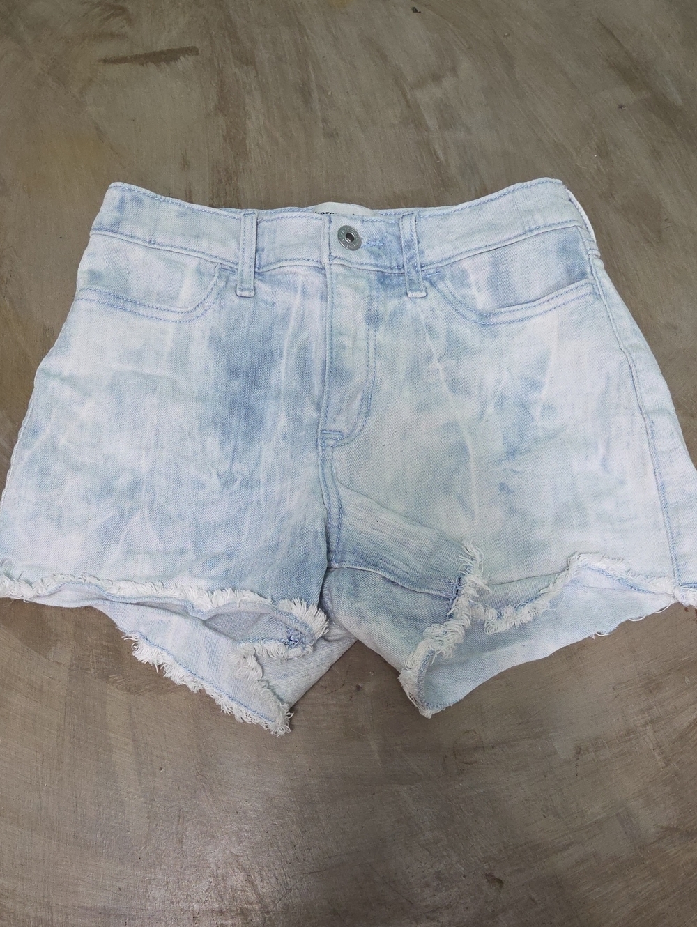 abercrombie kids Light Blue Washed Denim Cutoff Shorts